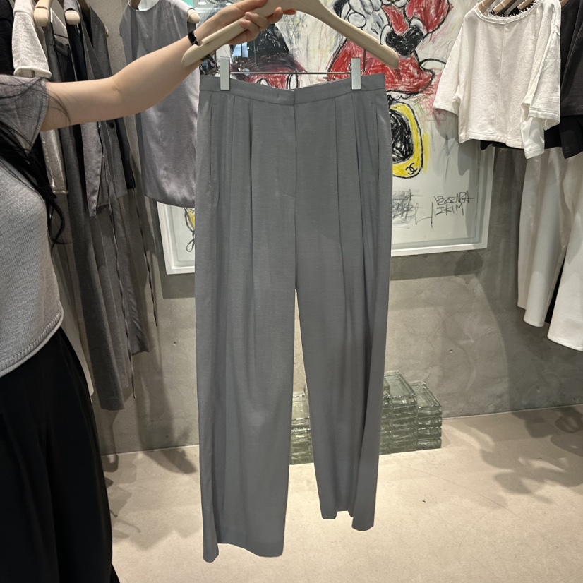 LAMAGIEPIE/LAMAGIE GREY韓國直郵實拍女士新款26春夏休閑褲LAMAGIEPIE/LAMAGIE GREY休閑褲圖色1灰色