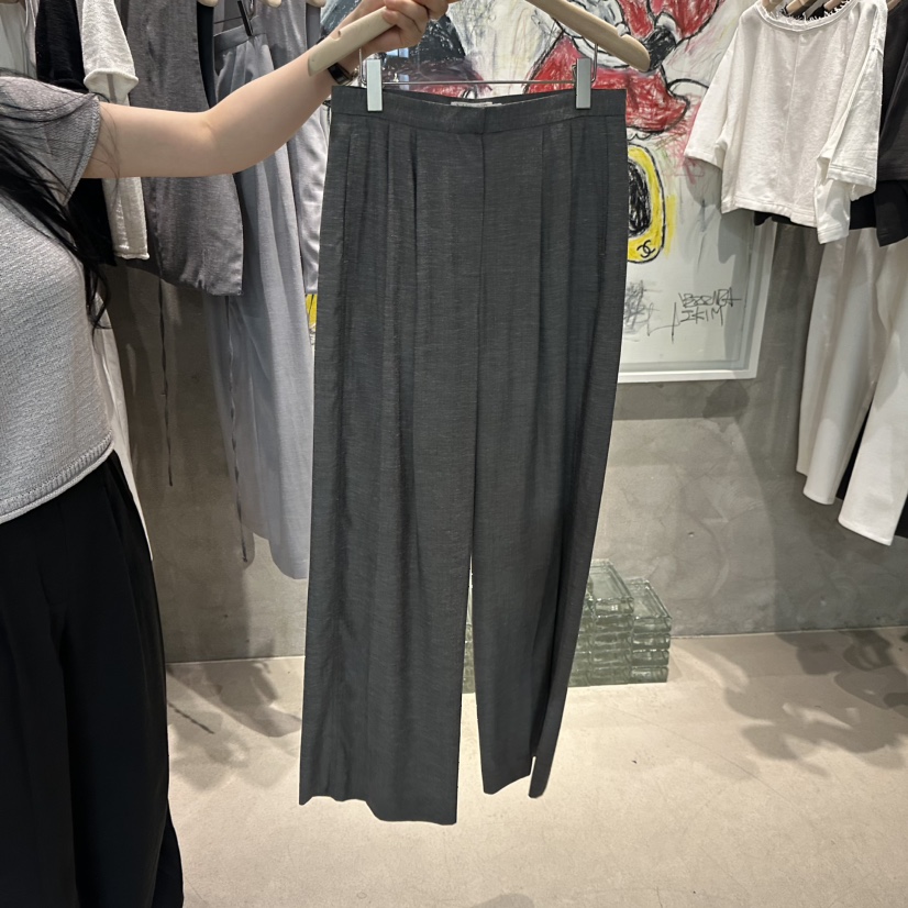LAMAGIEPIE/LAMAGIE GREY韓國直郵實拍女士新款26春夏休閑褲LAMAGIEPIE/LAMAGIE GREY休閑褲圖色2墨色