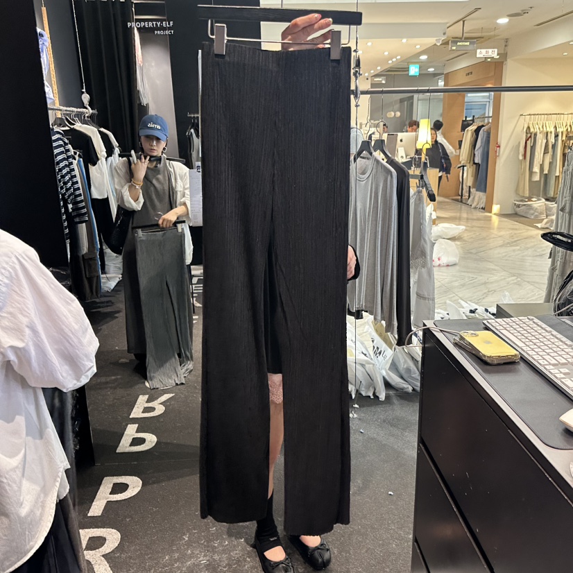 ELF-L韓國東大門代購女裝新品時尚熱賣休閑褲喇叭褲褶裥PROJECT ELF/ELF-L休閑褲圖色2