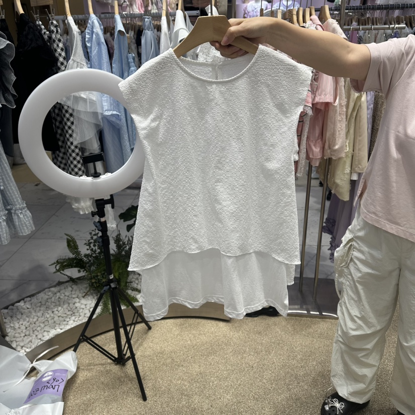 VIRUS韓國東大門直郵女裝新品休閑時尚熱賣職業吊帶背心雙層VIRUS吊帶/背心圖色1