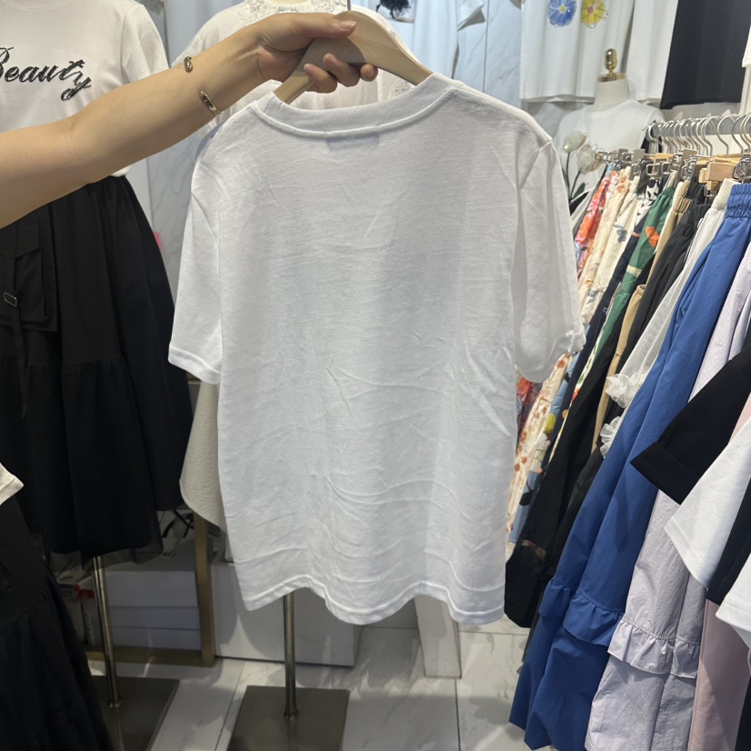 COCO HOLIC東大門實拍韓國女裝新品26夏季職業人氣T恤繡花COCO HOLICT恤
