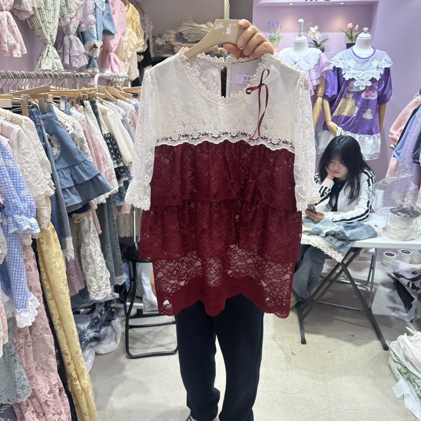 MS韓國直郵實拍女士新品推薦時尚人氣熱賣26夏季襯衫蕾絲衫MS襯衫/蕾絲衫圖色2