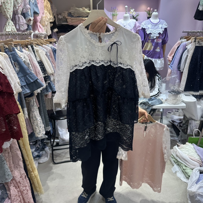 MS韓國直郵實拍女士新品推薦時尚人氣熱賣26夏季襯衫蕾絲衫MS襯衫/蕾絲衫圖色3