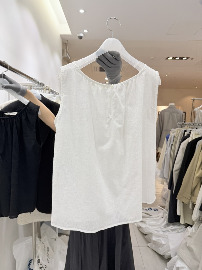 WOOD SAGE韓國代購女裝新品26春夏人氣職業吊帶背心褶皺WOOD SAGE吊帶/背心