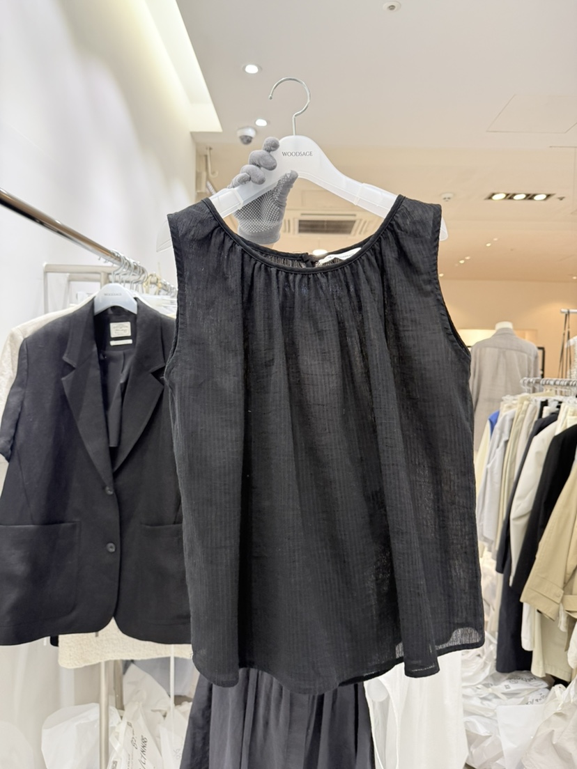 WOOD SAGE韓國代購女裝新品26春夏人氣職業吊帶背心褶皺WOOD SAGE吊帶/背心圖色2