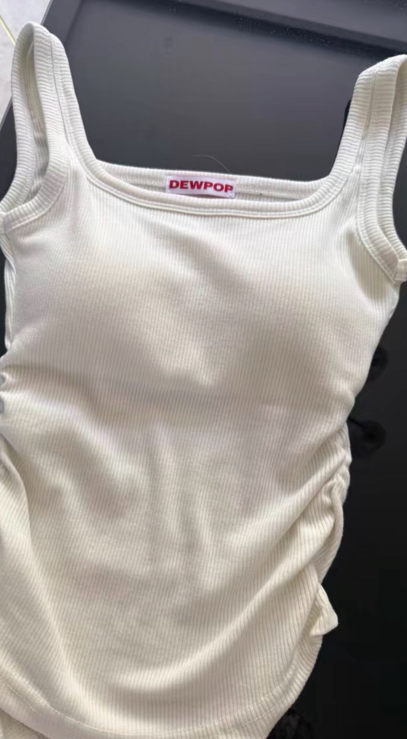 DEWPOP韓國直郵實拍女士新款時尚26夏季推薦吊帶背心褶皺DEWPOP吊帶/背心圖色4