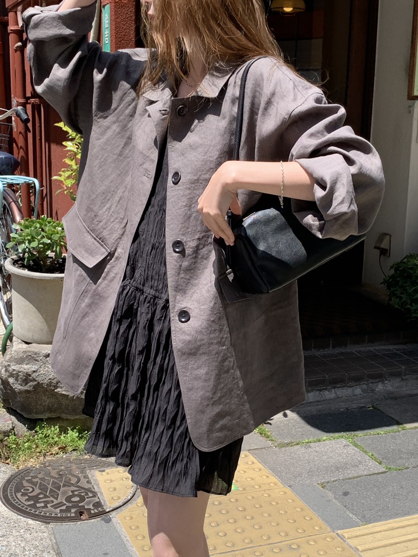 LONG PEAK韓國東大門代購女士新款休閑時尚人氣夾克亞麻LONG PEAK夾克