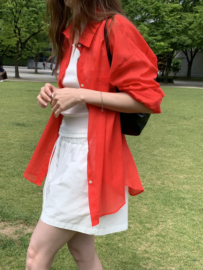 LONG PEAK韓國直郵實拍女裝新品推薦人氣26春夏襯衫蕾絲衫LONG PEAK襯衫/蕾絲衫