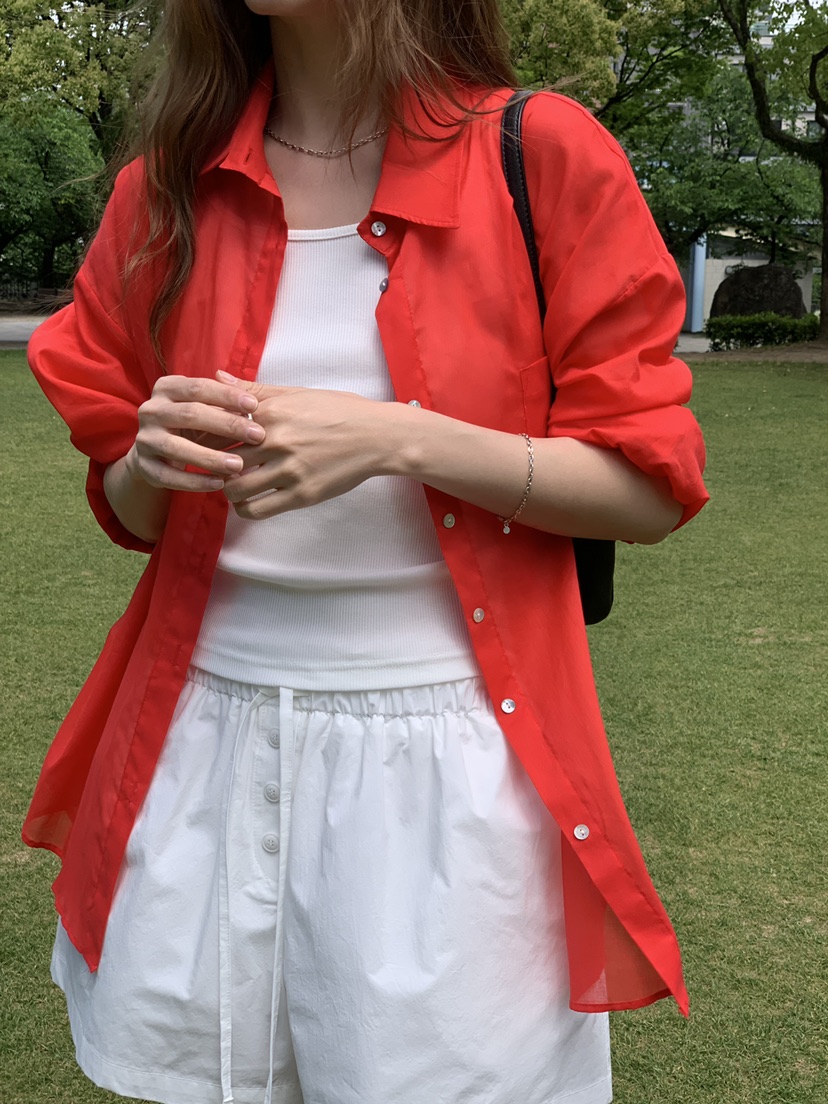 LONG PEAK韓國直郵實拍女裝新品推薦人氣26春夏襯衫蕾絲衫LONG PEAK襯衫/蕾絲衫