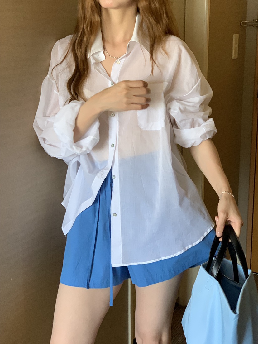 LONG PEAK韓國直郵實拍女裝新品推薦人氣26春夏襯衫蕾絲衫LONG PEAK襯衫/蕾絲衫