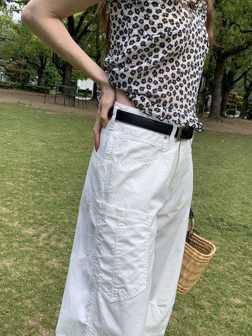 LONG PEAK韓國直郵實拍女裝新品熱賣時尚人氣休閑褲口袋LONG PEAK休閑褲