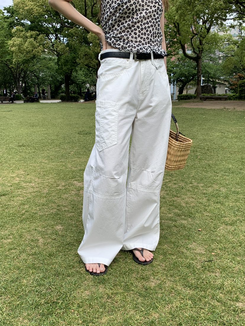 LONG PEAK韓國直郵實拍女裝新品熱賣時尚人氣休閑褲口袋LONG PEAK休閑褲