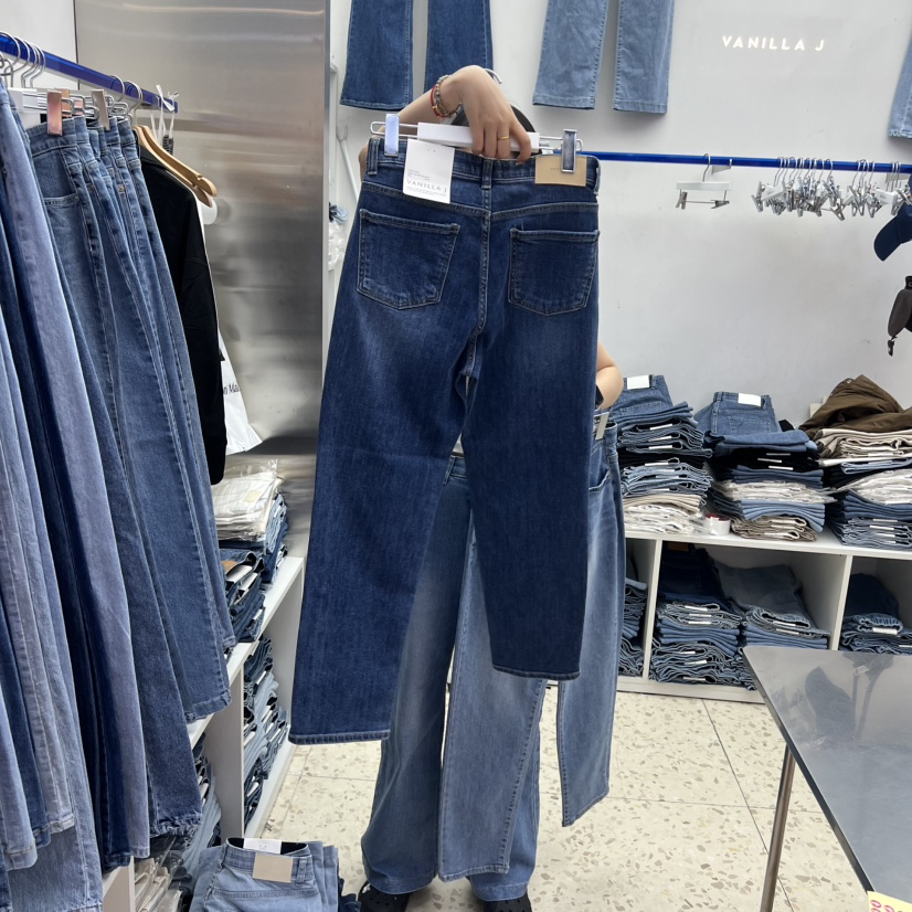 VANILLA J韓國東大門代購女裝新款推薦休閑時尚26春夏牛仔褲VANILLA J牛仔褲
