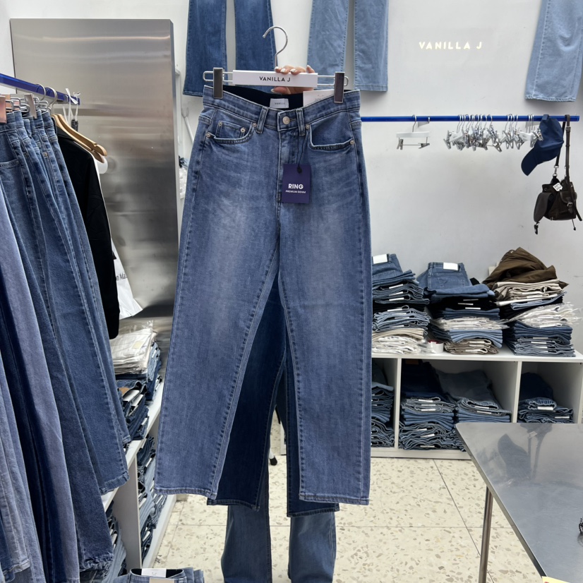 VANILLA J韓國東大門代購女裝新款推薦休閑時尚26春夏牛仔褲VANILLA J牛仔褲圖色1