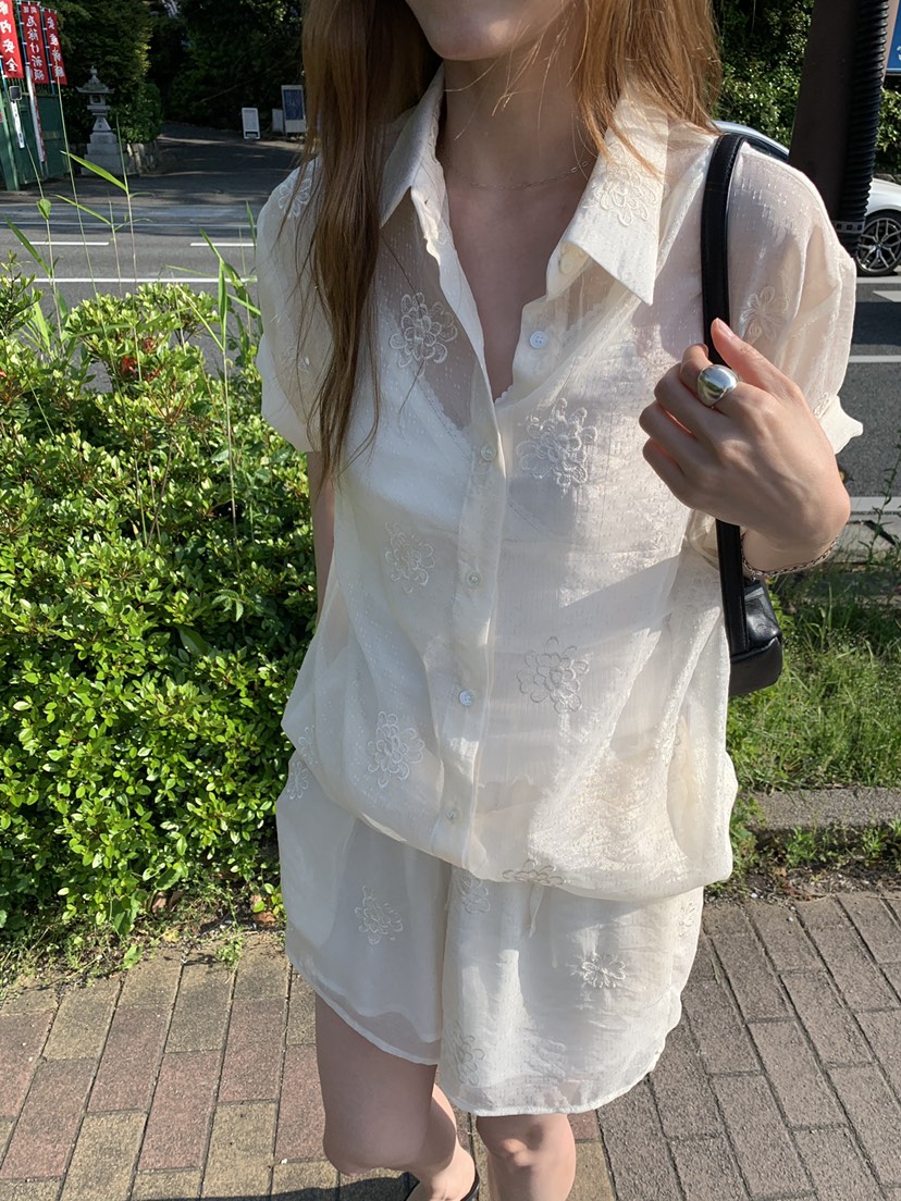 LONG PEAK韓國直郵實拍女士新款時尚26春夏熱賣襯衫蕾絲衫LONG PEAK襯衫/蕾絲衫