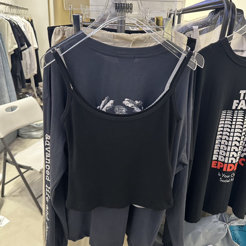 OUTFIT韓國東大門直郵女士新品人氣熱賣休閑職業吊帶背心OUTFIT吊帶/背心圖色2