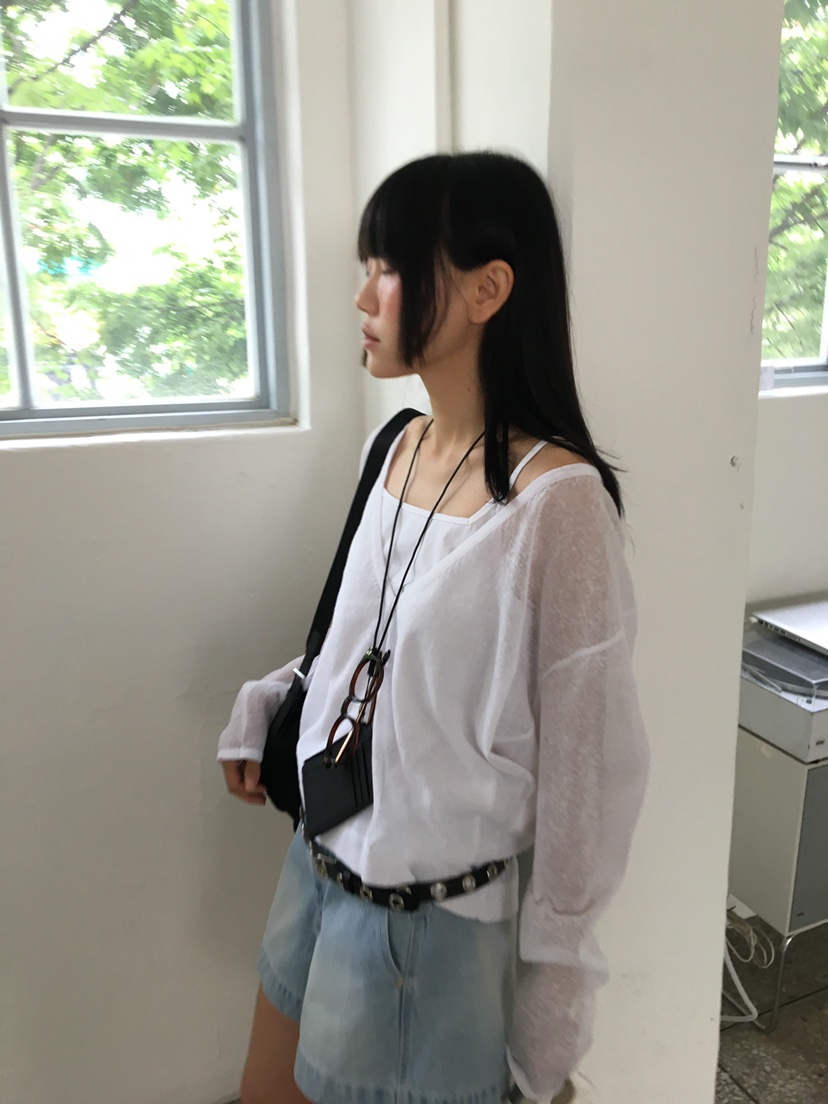BAKING POWDER韓國東大門直郵女士新品職業26春夏針織衫亞麻BAKING POWDER針織衫