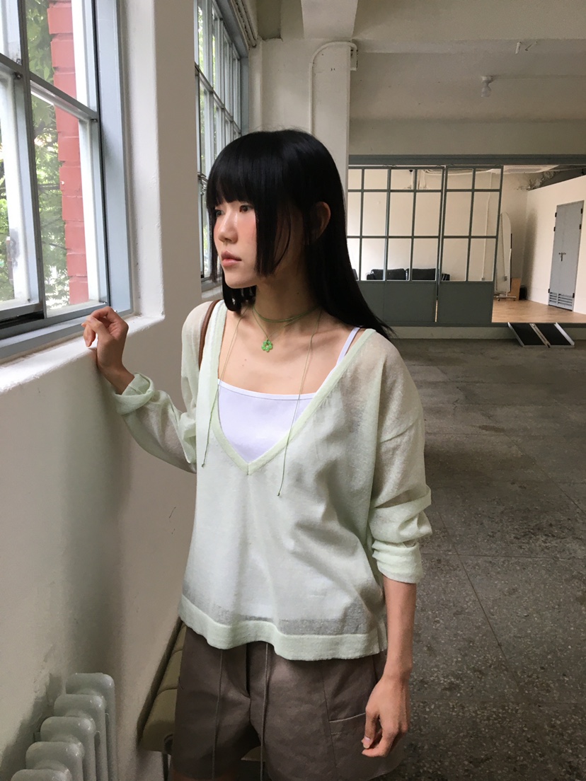 BAKING POWDER韓國東大門直郵女士新品職業26春夏針織衫亞麻BAKING POWDER針織衫