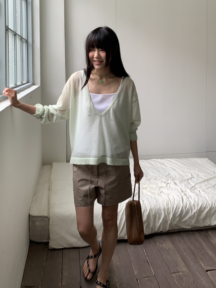 BAKING POWDER韓國東大門直郵女士新品職業26春夏針織衫亞麻BAKING POWDER針織衫