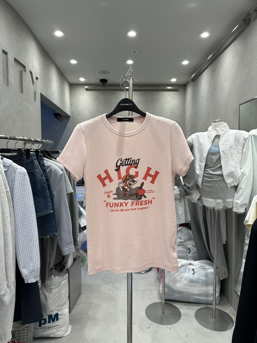 CELEBRITY-A韓國直郵女裝新款職業熱賣26夏季休閑時尚T恤CELEBRITY-AT恤圖色3