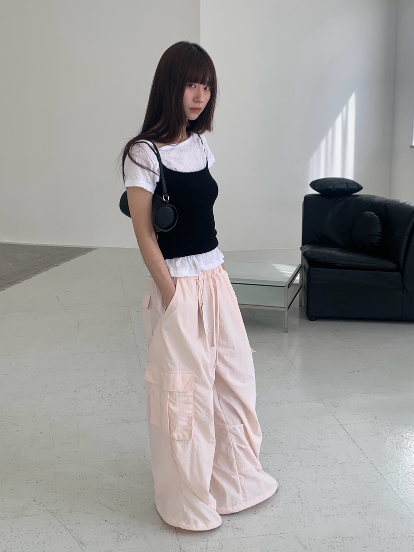 LOGARDEN東大門實拍韓國女裝新品26春夏職業推薦休閑T恤褶皺LO GARDENT恤