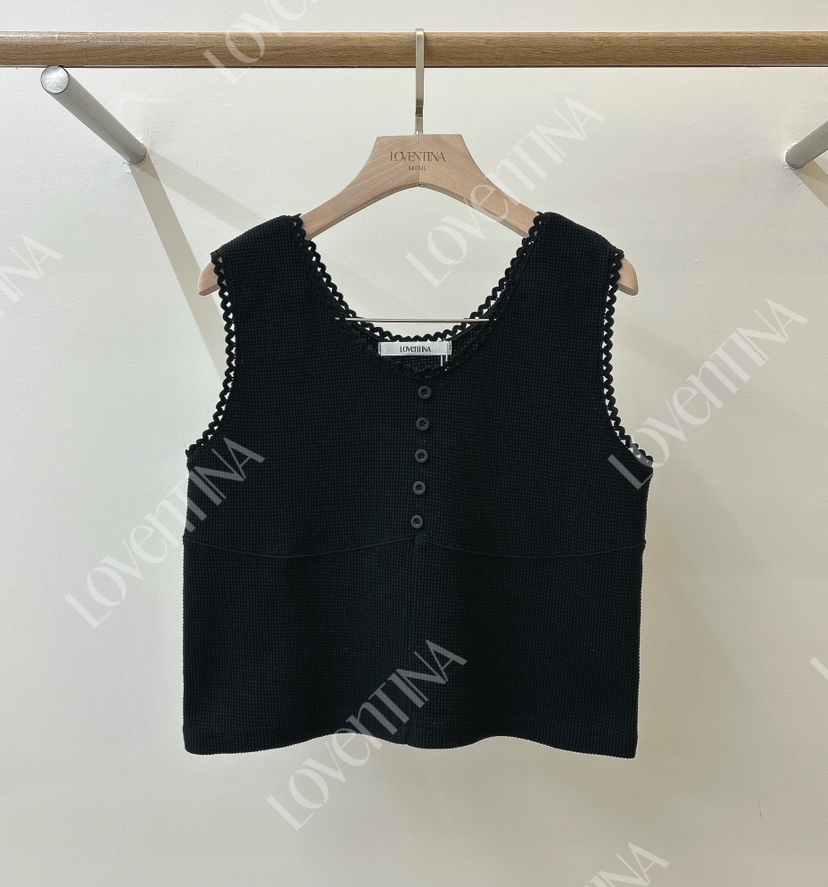 GENTLE B/LOVENTINA韓國東大門直郵女士新品26春夏吊帶背心華夫格格紋GENTLE B/LOVENTINA吊帶/背心圖色2