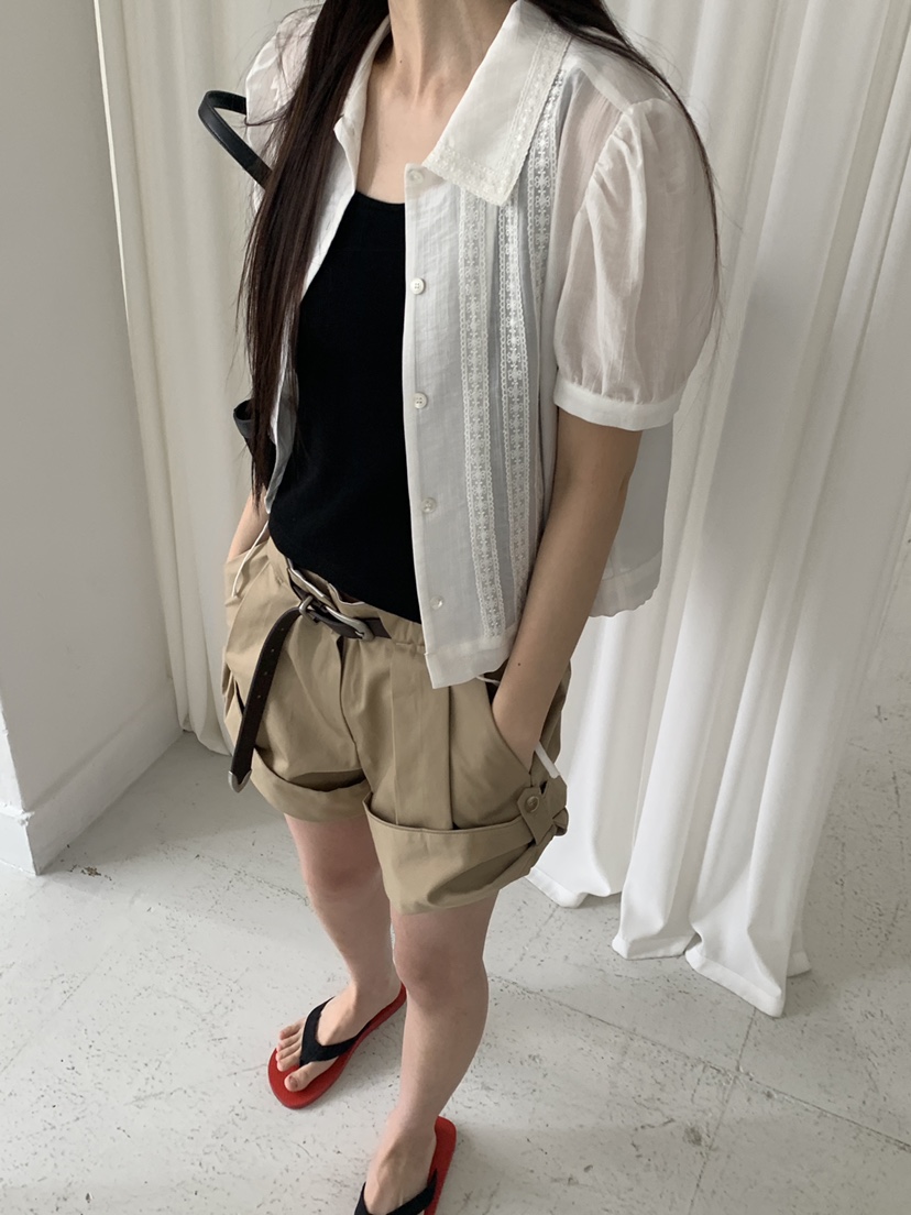 LOGARDEN東大門實拍韓國女士新款26春夏熱賣26夏季襯衫蕾絲衫LO GARDEN襯衫/蕾絲衫