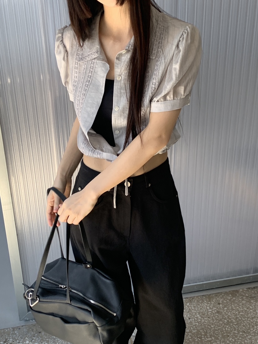 LOGARDEN東大門實拍韓國女士新款26春夏熱賣26夏季襯衫蕾絲衫LO GARDEN襯衫/蕾絲衫