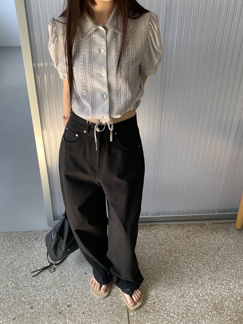 LOGARDEN東大門實拍韓國女士新款26春夏熱賣26夏季襯衫蕾絲衫LO GARDEN襯衫/蕾絲衫