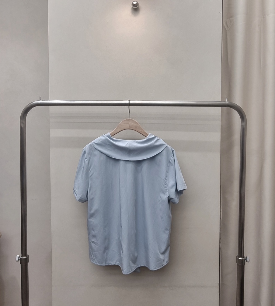 NOTHING韓國直郵女裝新款職業時尚26夏季人氣襯衫蕾絲衫系帶NOTHING襯衫/蕾絲衫