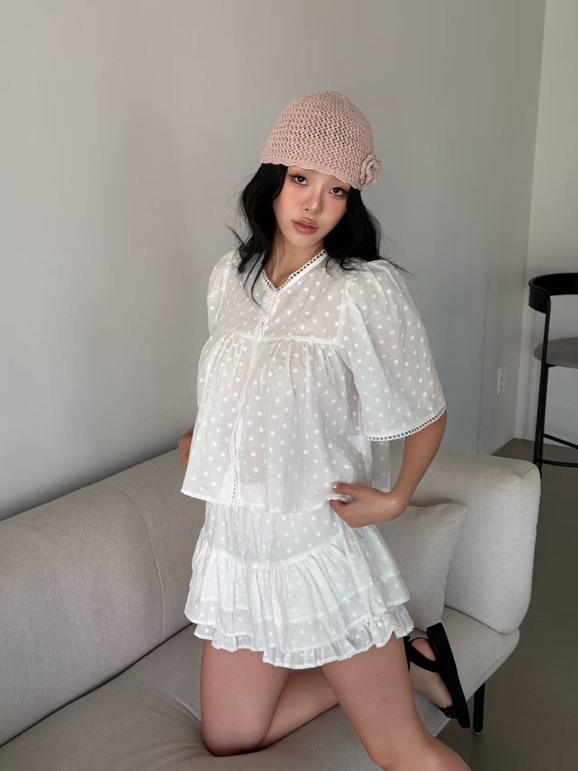 YES韓國代購女士新品熱賣推薦26春夏26夏季休閑襯衫蕾絲衫YES襯衫/蕾絲衫