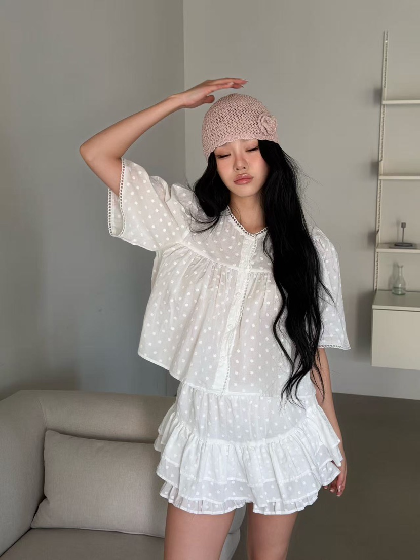 YES韓國代購女士新品熱賣推薦26春夏26夏季休閑襯衫蕾絲衫YES襯衫/蕾絲衫