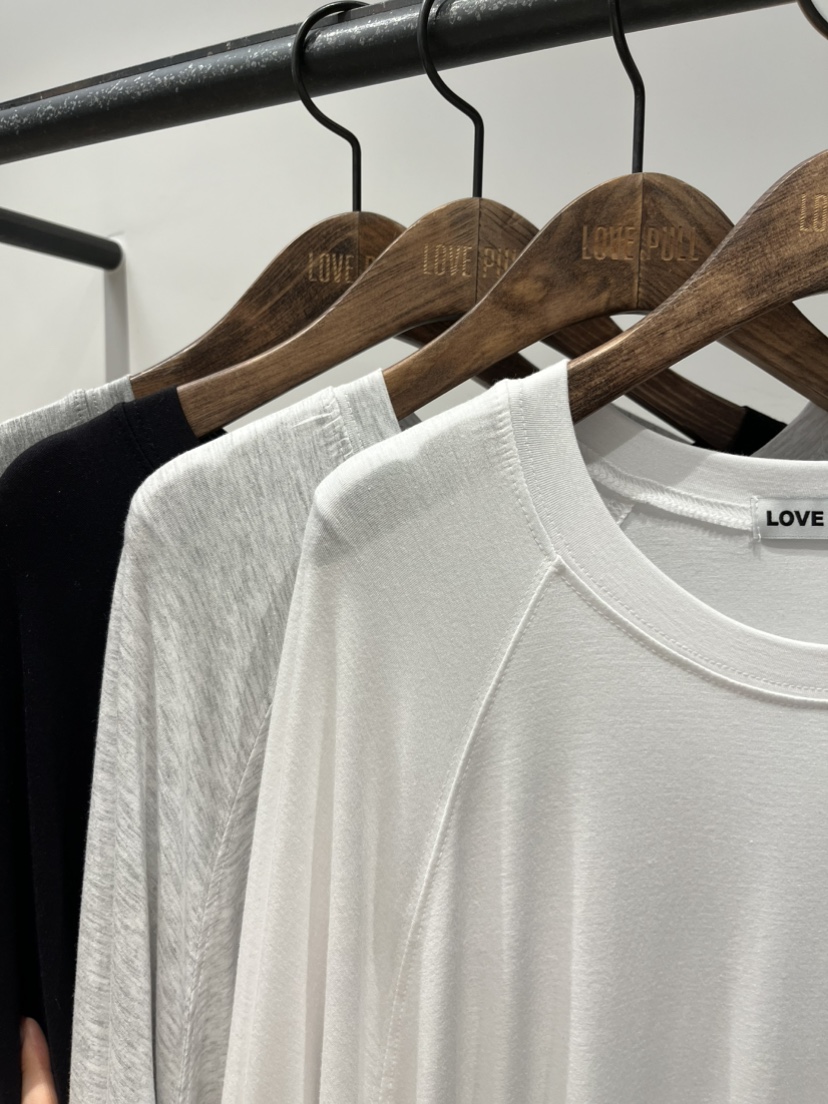 LOVE PULL韓國直郵女裝新品26夏季人氣熱賣長袖T恤插肩袖LOVE PULL長袖T恤