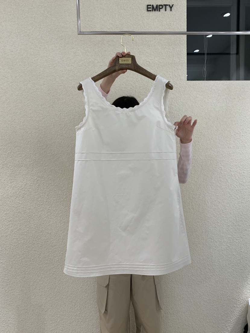 EMPTY韓國直郵實拍女裝新品26春夏人氣休閑熱賣連衣裙蕾絲EMPTY連衣裙圖色1