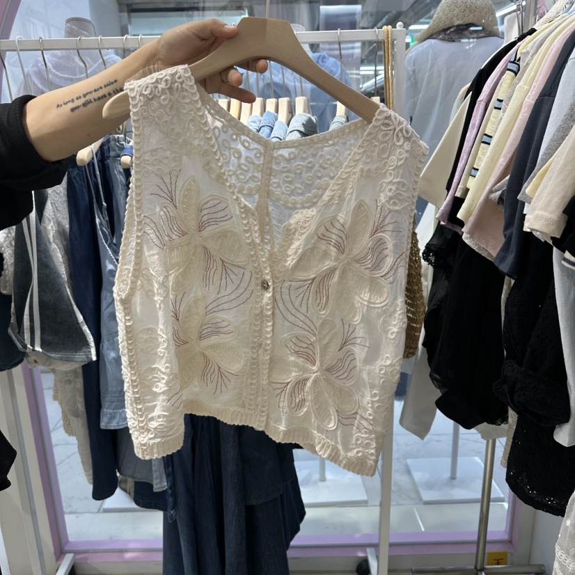JH.STUDIO-Q東大門實拍韓國女士新品休閑人氣吊帶背心刺繡JH.STUDIO-Q吊帶/背心圖色2