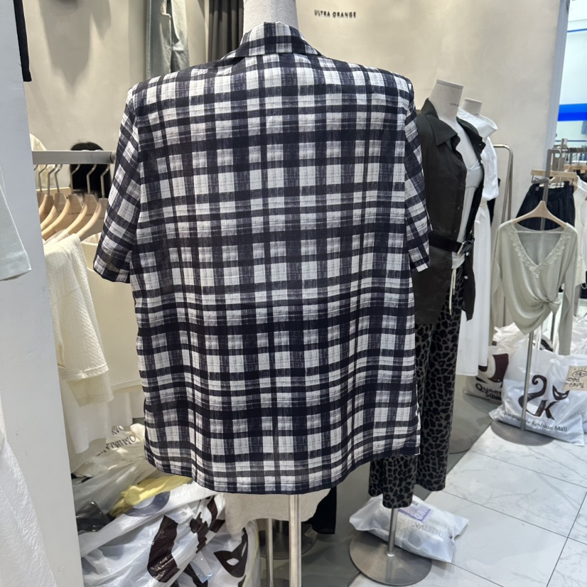 GILT韓國直郵實拍女士新品時尚26春夏職業休閑推薦夾克格子GILT夾克