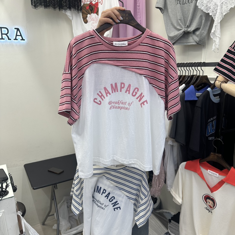 BORA BORA韓國代購女裝新品26夏季26春夏推薦熱賣職業T恤BORA BORAT恤圖色3