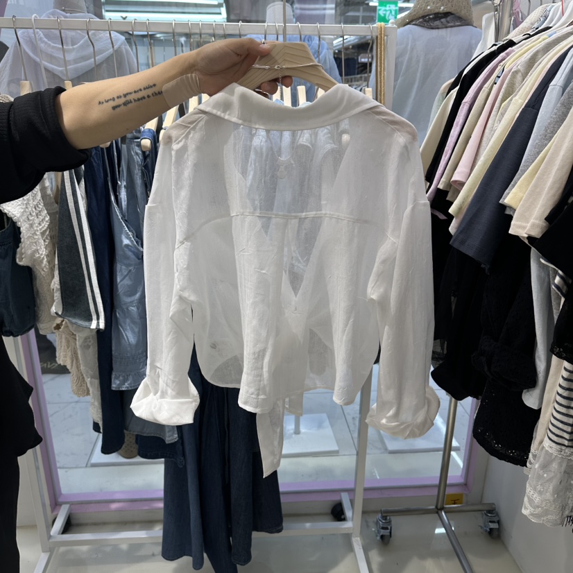 JH.STUDIO-Q韓國代購女士新款休閑26夏季襯衫蕾絲衫不含內搭JH.STUDIO-Q襯衫/蕾絲衫