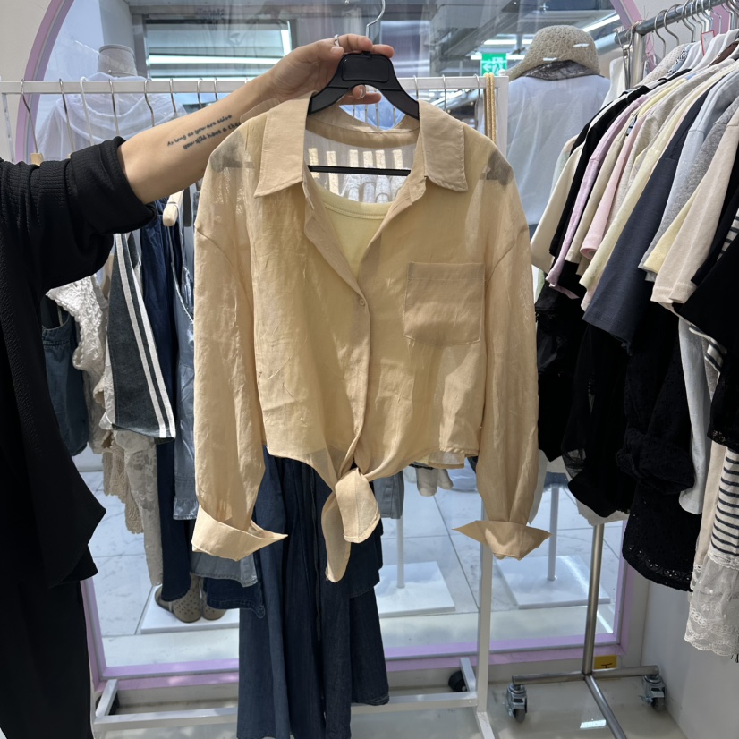 JH.STUDIO-Q韓國代購女士新款休閑26夏季襯衫蕾絲衫不含內搭JH.STUDIO-Q襯衫/蕾絲衫圖色2