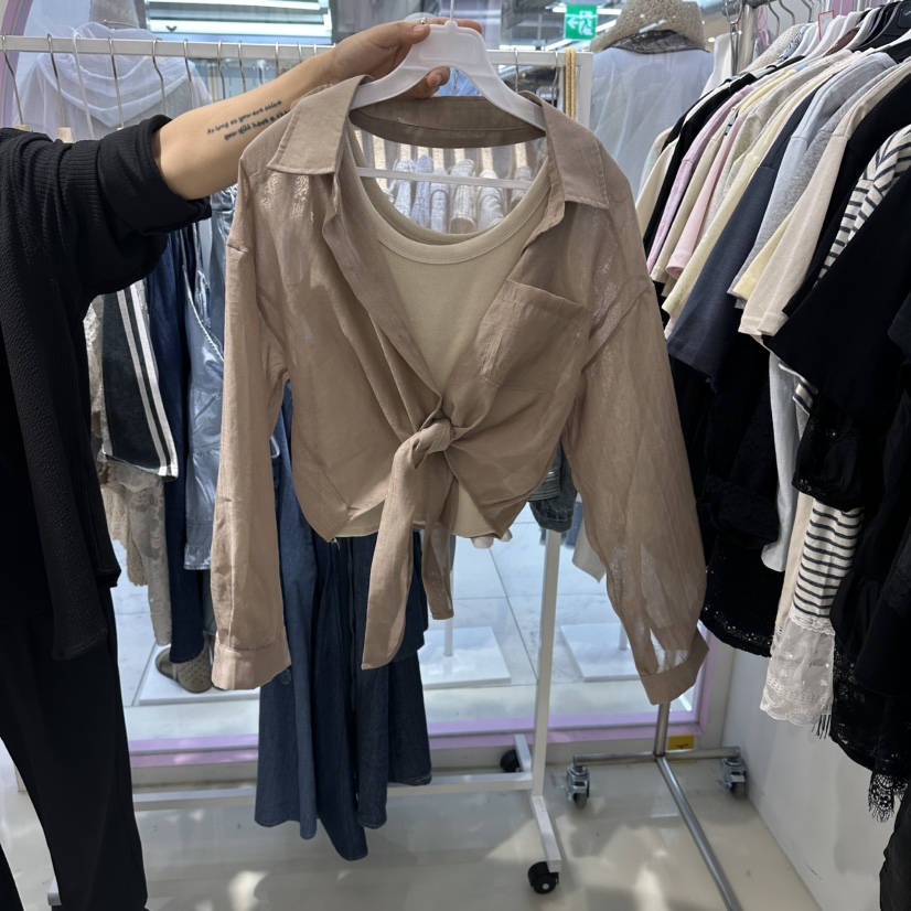 JH.STUDIO-Q韓國代購女士新款休閑26夏季襯衫蕾絲衫不含內搭JH.STUDIO-Q襯衫/蕾絲衫圖色3