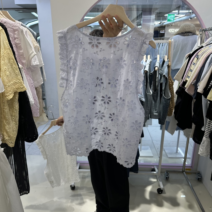 JH.STUDIO-Q韓國東大門直郵女士新品26夏季吊帶背心不含內搭蕾絲花JH.STUDIO-Q吊帶/背心
