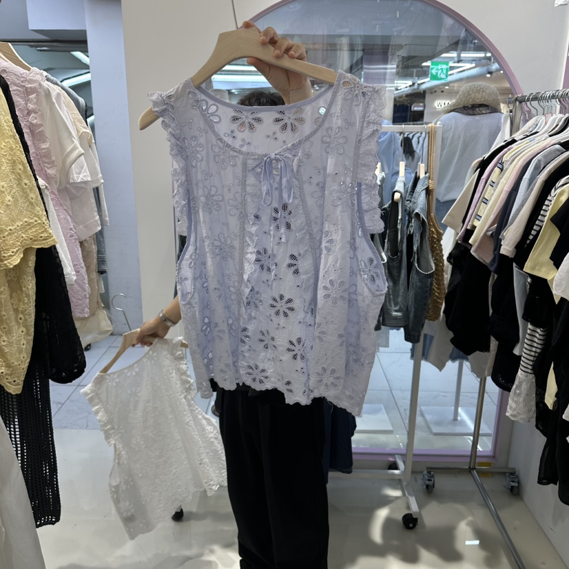 JH.STUDIO-Q韓國東大門直郵女士新品26夏季吊帶背心不含內搭蕾絲花JH.STUDIO-Q吊帶/背心圖色3