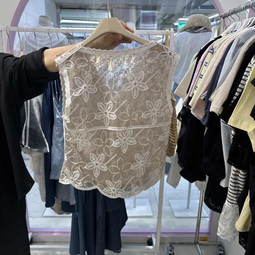 JH.STUDIO-Q韓國代購女士新品熱賣26夏季吊帶背心刺繡繡花JH.STUDIO-Q吊帶/背心