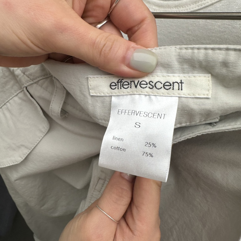 EFFERVESCENT韓國東大門代購女裝新品26春夏熱賣休閑褲亞麻evc/effervescent休閑褲