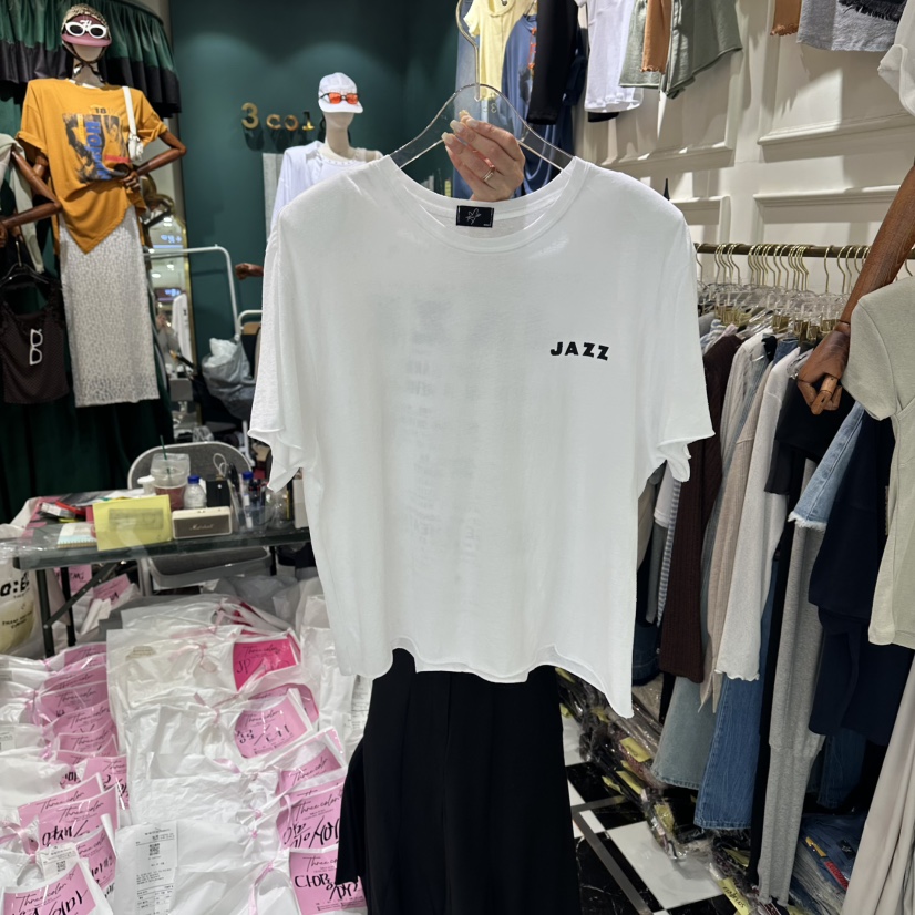 3COLOR韓國東大門直郵女裝新款26夏季T恤Three colorT恤圖色1