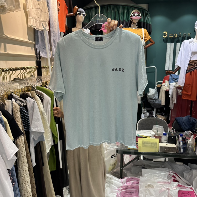 3COLOR韓國東大門直郵女裝新款26夏季T恤Three colorT恤圖色3