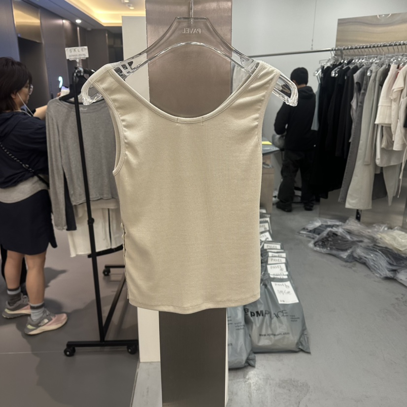 PAVEL韓國直郵女裝新品職業休閑推薦26夏季人氣吊帶背心紐扣PAVEL吊帶/背心