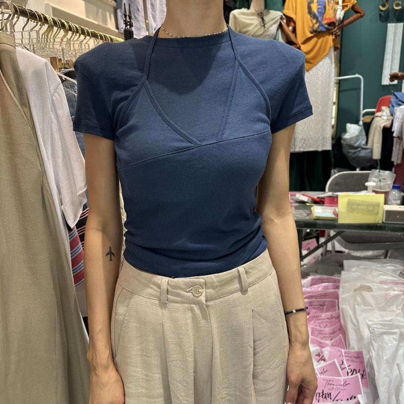 3COLOR韓國代購女裝新品時尚T恤Three colorT恤圖色2