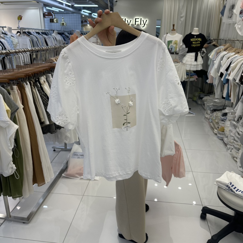 FLYFLY/LULULALLA/LIVE東大門實拍韓國女裝新品26春夏T恤FLYFLY/LULULALLA/LIVET恤圖色1