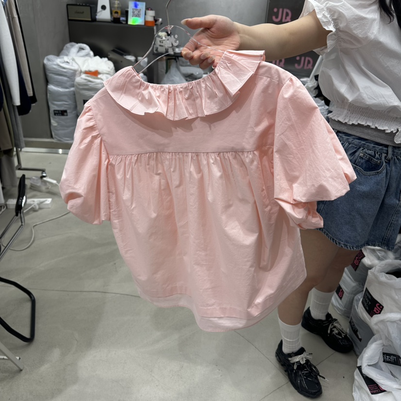 JUDYQUE韓國直郵實拍女士新款熱賣推薦休閑26春夏襯衫蕾絲衫JUDYQUE襯衫/蕾絲衫